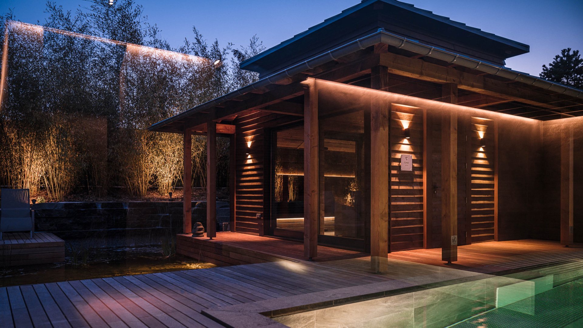 Piscine Infinity nuit